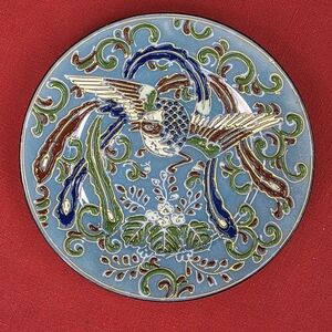 Vintage Nippon Hand Painted Bird Of Paradise Little Plate